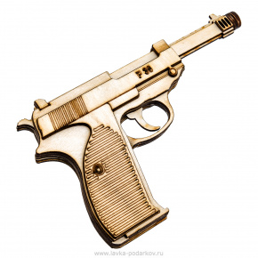 Деревянная игрушка "Револьвер WALTHER Р38", фотография 0. Интернет-магазин ЛАВКА ПОДАРКОВ