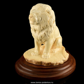 Скульптура из бивня мамонта "Лев", фотография 0. Интернет-магазин ЛАВКА ПОДАРКОВ