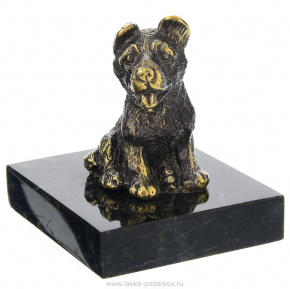 Бронзовая статуэтка "Собачка" средняя, фотография 0. Интернет-магазин ЛАВКА ПОДАРКОВ