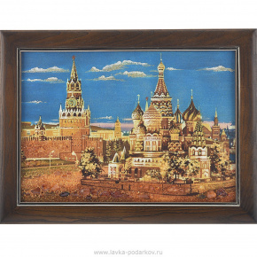 Картина янтарная "Красная площадь. Вечер", фотография 0. Интернет-магазин ЛАВКА ПОДАРКОВ