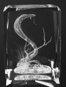  Лазерная графика Куб "КОБРА" 5*8 см