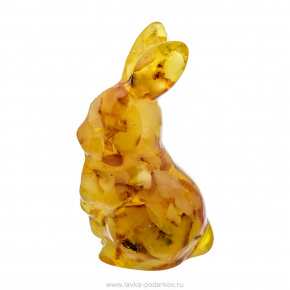 Статуэтка из янтаря "Кролик", фотография 0. Интернет-магазин ЛАВКА ПОДАРКОВ