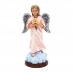 Христианская оловянная миниатюра "Ангел с цветком"
