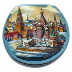 Шкатулка-раковина с художественной росписью "Виды Москвы"