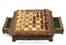 0011382 Шахматы -ПЕНАЛ с 2-мя ящиками  