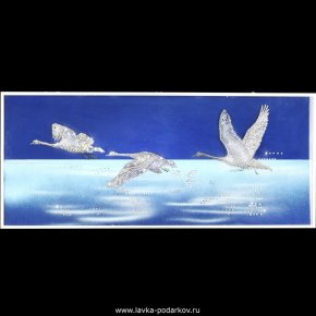 Картина "Дикие лебеди" Swarovski, фотография 0. Интернет-магазин ЛАВКА ПОДАРКОВ