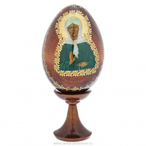 Яйцо пасхальное на подставке "Святая Матрона", фотография 0. Интернет-магазин ЛАВКА ПОДАРКОВ