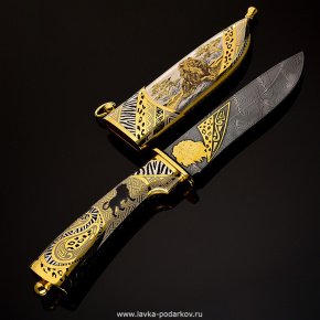 Нож сувенирный "Лев" Златоуст, фотография 0. Интернет-магазин ЛАВКА ПОДАРКОВ