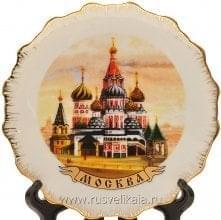 11183 /0810 Тарелка  Москва Собор (белый фарфор) 11см