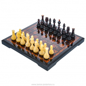 Шахматы янтарные "Орион" 32х32 см, фотография 0. Интернет-магазин ЛАВКА ПОДАРКОВ