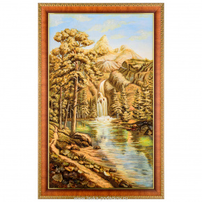 Картина янтарная "Водопад" 50х30 см, фотография 0. Интернет-магазин ЛАВКА ПОДАРКОВ