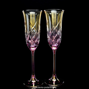 Хрустальные бокалы для шампанского "Versailles" на 2 персоны, фотография 0. Интернет-магазин ЛАВКА ПОДАРКОВ