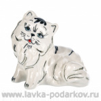 Статуэтка "Белый персидский кот". Гжель