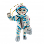 Керамическая елочная игрушка "Космонавт"