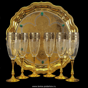 Питейный набор для шампанского на 6 персон. Златоуст, фотография 0. Интернет-магазин ЛАВКА ПОДАРКОВ