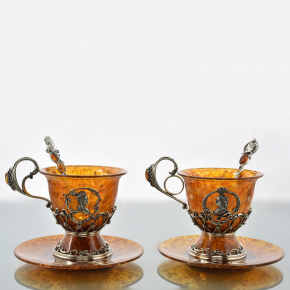 Набор подарочный "Царская династия" (2 чайных пары), фотография 0. Интернет-магазин ЛАВКА ПОДАРКОВ