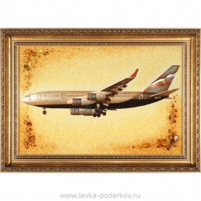 Янтарная картина «Самолет», фотография 0. Интернет-магазин ЛАВКА ПОДАРКОВ