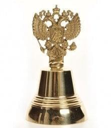 11616/13*8см Бронза КОЛОКОЛЬЧИК "Герб" 13*8см