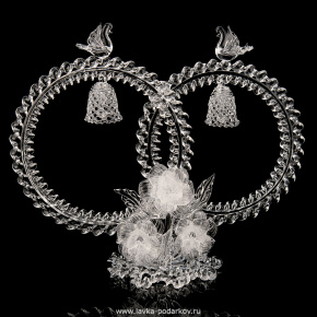 Сувенир из стекла "Свадебные кольца", фотография 0. Интернет-магазин ЛАВКА ПОДАРКОВ