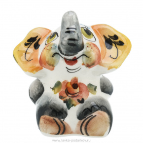 Статуэтка "Слон". Гжель в цвете, фотография 0. Интернет-магазин ЛАВКА ПОДАРКОВ