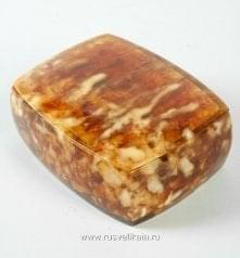 8623  Янтарь Шкатулка-ОВАЛ (большой)