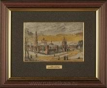  /16*21см Офорт цветной "Старая Москва"  