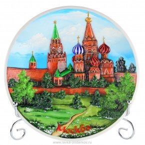 Декоративная тарелка-панно "Кремль. Собор"  из керамики, фотография 0. Интернет-магазин ЛАВКА ПОДАРКОВ