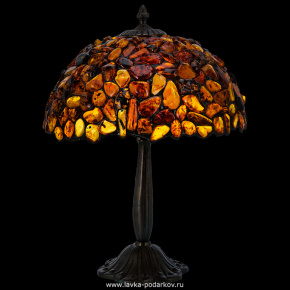 Настольная лампа из янтаря и бронзы. Высота 44 см, фотография 0. Интернет-магазин ЛАВКА ПОДАРКОВ
