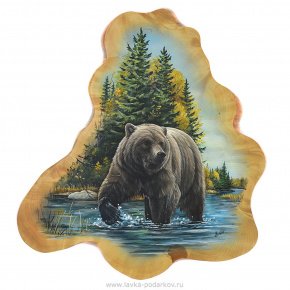 Панно из дерева "Медведь" Сувель березы, фотография 0. Интернет-магазин ЛАВКА ПОДАРКОВ