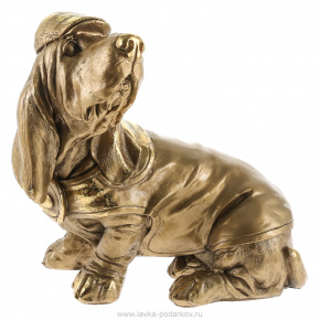 Скульптура интерьерная "Собака такса в кепке", фотография 0. Интернет-магазин ЛАВКА ПОДАРКОВ