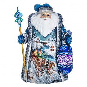 Деревянная статуэтка "Дед Мороз". Сюжет "Тройка", фотография 0. Интернет-магазин ЛАВКА ПОДАРКОВ