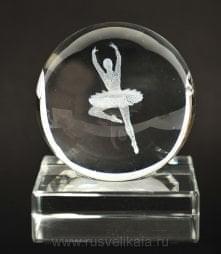   Лазерная графика Шар "Балерина" 5см в ассортименте 