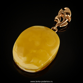 Кулон из янтаря (золото 585*) 4,31 гр., фотография 0. Интернет-магазин ЛАВКА ПОДАРКОВ