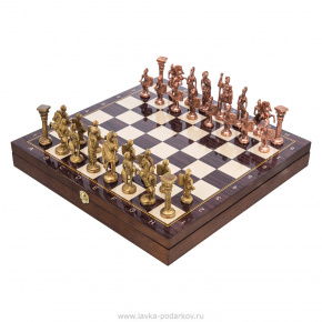 Шахматы с металлическими фигурами "Римляне" 37х37 см, фотография 0. Интернет-магазин ЛАВКА ПОДАРКОВ
