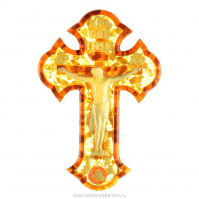 Крест из янтаря (распятие), фотография 0. Интернет-магазин ЛАВКА ПОДАРКОВ