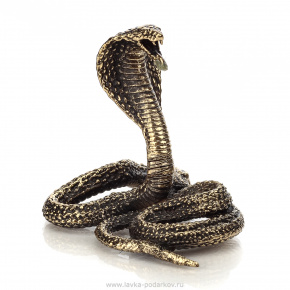 Бронзовая статуэтка змеи "Кобра", фотография 0. Интернет-магазин ЛАВКА ПОДАРКОВ