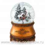 Стеклянный шар "Старый дом" со снегом