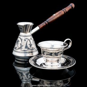 Кофейный набор с туркой (серебро 875*), фотография 0. Интернет-магазин ЛАВКА ПОДАРКОВ