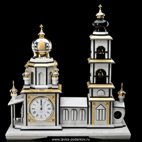 Часы интерьерные из камня "Православный храм". Златоуст, фотография 0. Интернет-магазин ЛАВКА ПОДАРКОВ