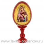 Пасхальное яйцо на подставке "Божья Матерь Владимирская"