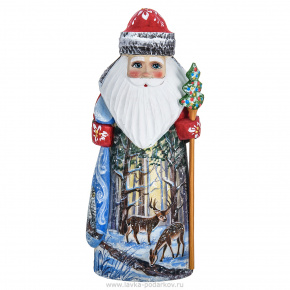 Деревянная статуэтка "Дед Мороз". Сюжет "Олени", фотография 0. Интернет-магазин ЛАВКА ПОДАРКОВ