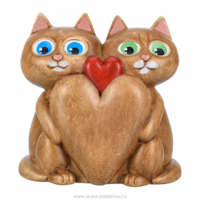 Статуэтка "Коты - я люблю больше", фотография 0. Интернет-магазин ЛАВКА ПОДАРКОВ