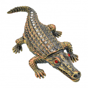 Шкатулка "Крокодил". Традиции Фаберже, фотография 0. Интернет-магазин ЛАВКА ПОДАРКОВ