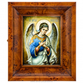 Икона с перламутром "Ангел Хранитель" в киоте 29х24 см, фотография 0. Интернет-магазин ЛАВКА ПОДАРКОВ