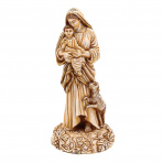 Христианская оловянная миниатюра "Богородица с младенцем и ягненком"