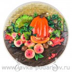 Декоративная тарелка-панно "Дары природы"  из керамики