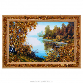 Картина янтарная "Пейзаж" 15х24 см, фотография 0. Интернет-магазин ЛАВКА ПОДАРКОВ