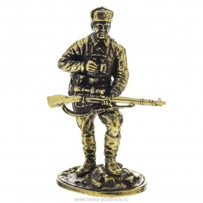 Бронзовая статуэтка миниатюра "Снайпер", фотография 0. Интернет-магазин ЛАВКА ПОДАРКОВ