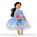 Кукла из полимерной глины "Девочка в голубом платье"
