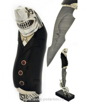 Эксклюзивный нож "Акула бизнеса" (бивень мамонта), фотография 0. Интернет-магазин ЛАВКА ПОДАРКОВ